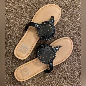 Black/Tan Sandals